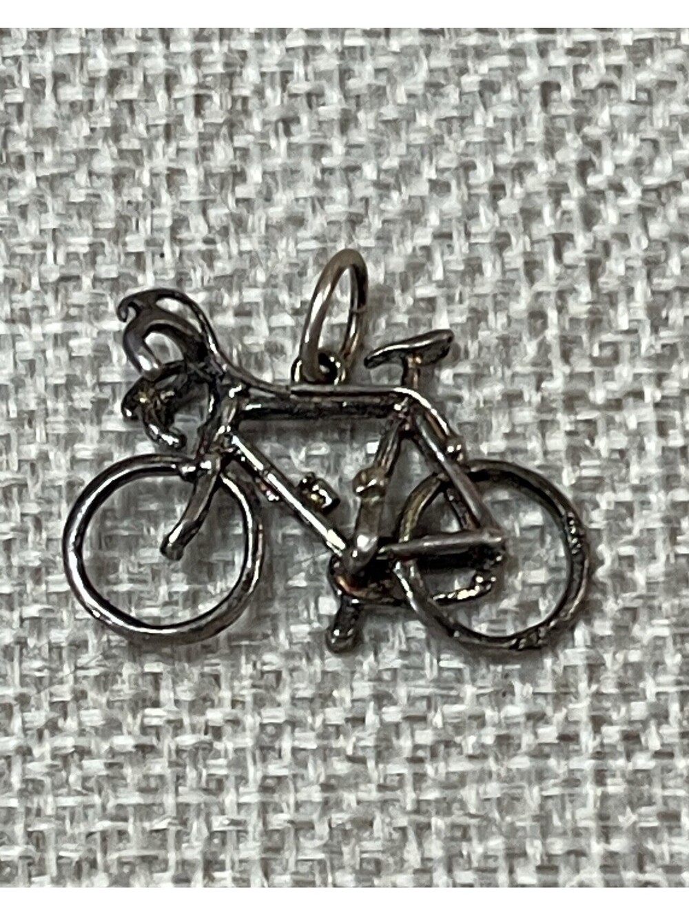 Vintage Sterling Silver 925 Bicycle Bike Charm Pendant